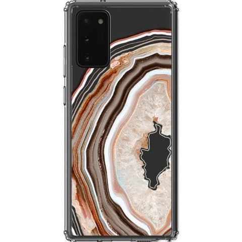 Note 20 Beige Geode Slice Clear Phone Case - The Urban Flair