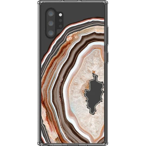Note 10 Plus Beige Geode Slice Clear Phone Case - The Urban Flair