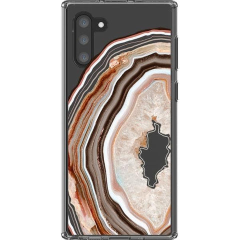Note 10 Beige Geode Slice Clear Phone Case - The Urban Flair