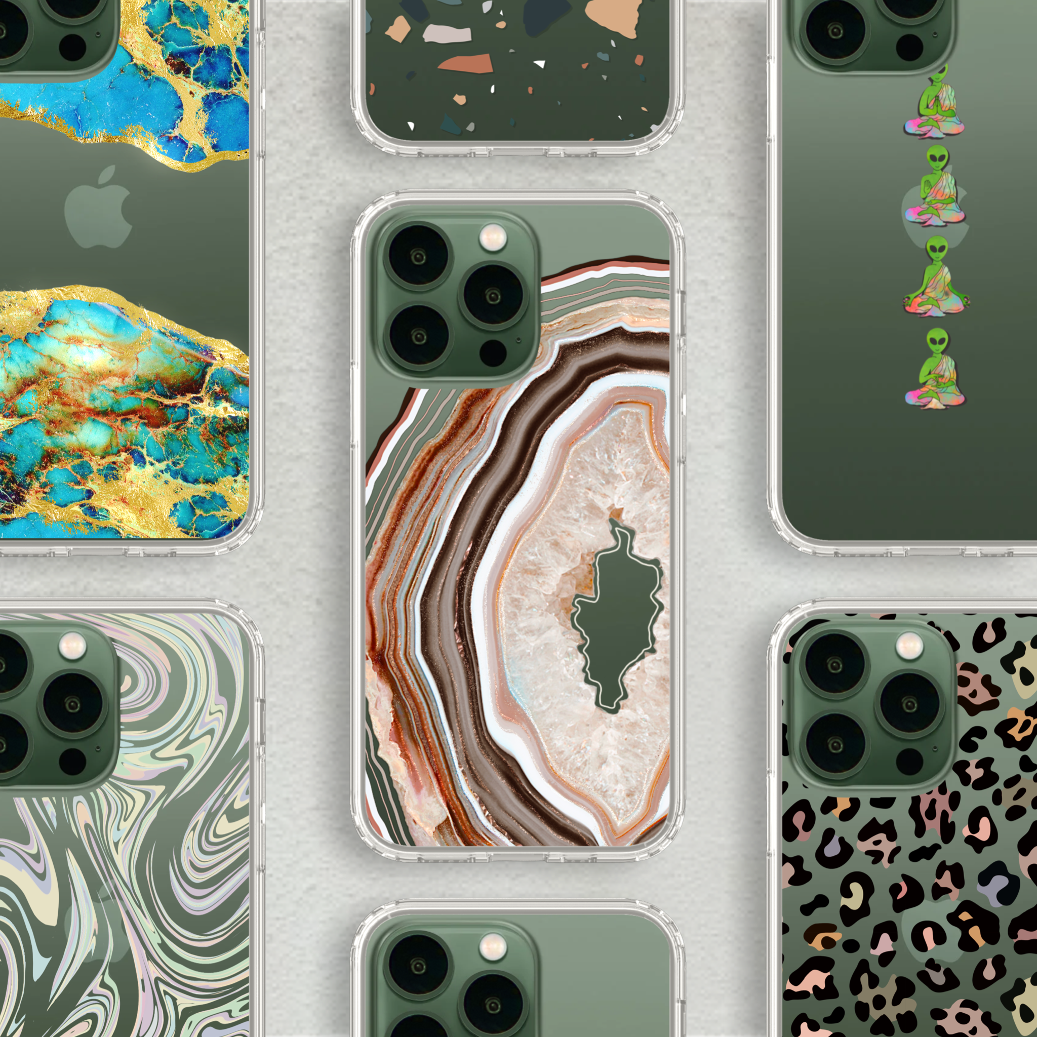 Best Clear Phone Cases With Designs For Your Alpine Green iPhone