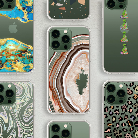 Best Clear Phone Cases With Designs For Your Alpine Green iPhone 13 Mini, 13, 13 Pro & 13 Pro Max iPhone 13 Pro Max Terrazzo exclusively offered by The Urban Flair