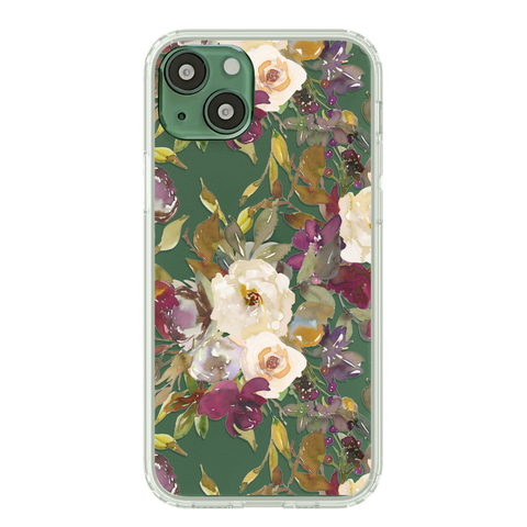 Best Floral Design Clear Phone Cases For Your Alpine Green iPhone 13 Mini, 13, 13 Pro & 13 Pro Max