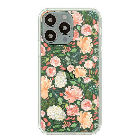 Best Floral Design Clear Phone Cases For Your Alpine Green iPhone 13 Mini, 13, 13 Pro & 13 Pro Max