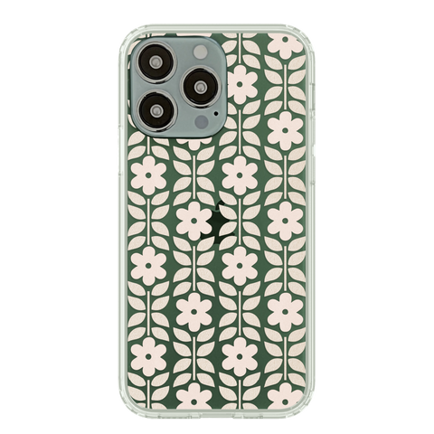 Best Floral Design Clear Phone Cases For Your Alpine Green iPhone 13 Mini, 13, 13 Pro & 13 Pro Max