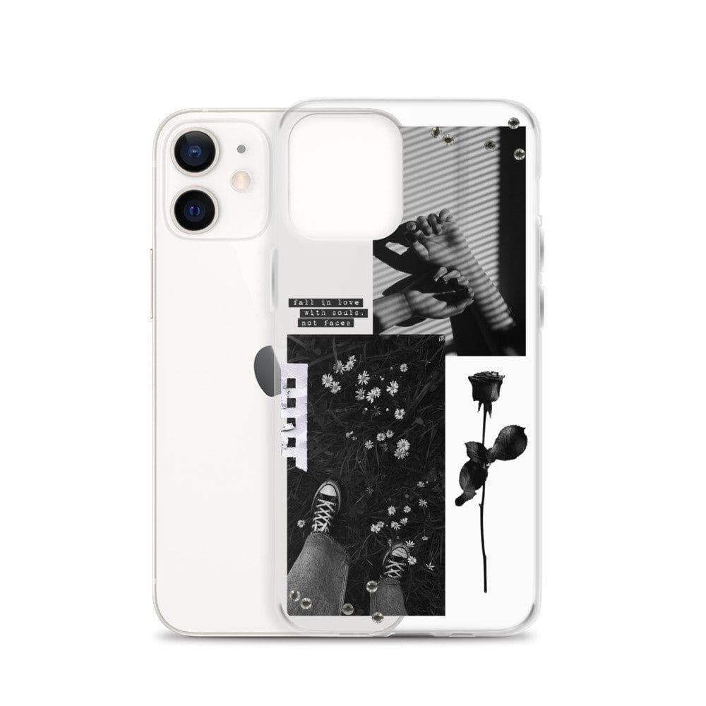 Black and White Aesthetic Collage Clear Phone Case for Apple iPhone 13 The Urban Flair Black and White Aesthetic Collage Clear Phone Case for Apple iPhone 13 The Urban Flair