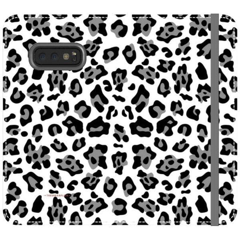 Galaxy S10e Black and White Animal Print Wallet Phone Case - The Urban Flair
