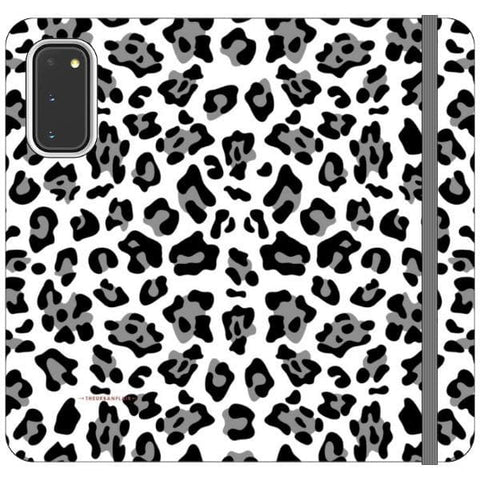Galaxy S20 Black and White Animal Print Wallet Phone Case - The Urban Flair