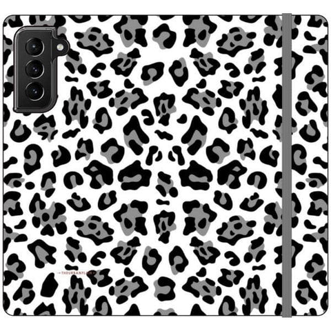 Galaxy S21 Plus Black and White Animal Print Wallet Phone Case - The Urban Flair
