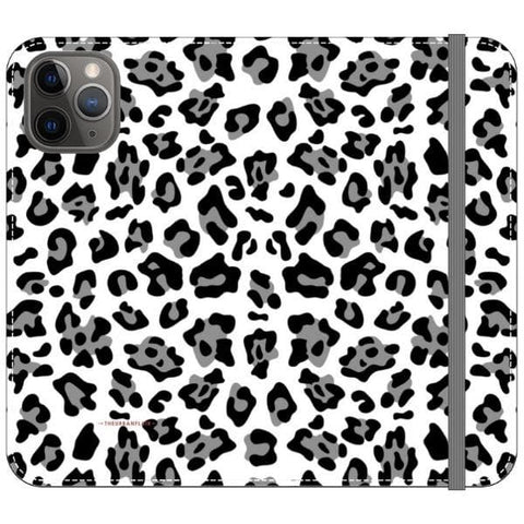 iPhone 11 Pro Black and White Animal Print Wallet Phone Case - The Urban Flair