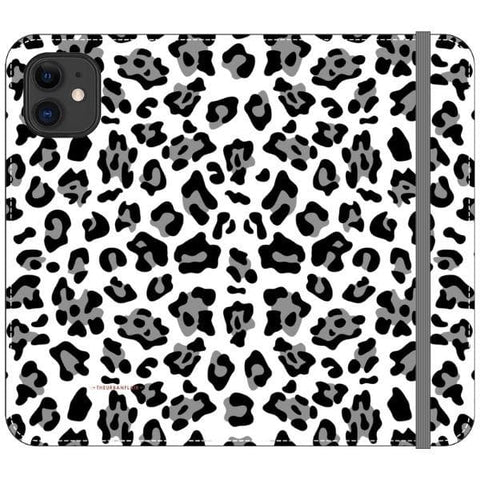 iPhone 11 Black and White Animal Print Wallet Phone Case - The Urban Flair