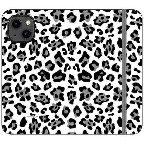 iPhone 13 Black and White Animal Print Wallet Phone Case - The Urban Flair