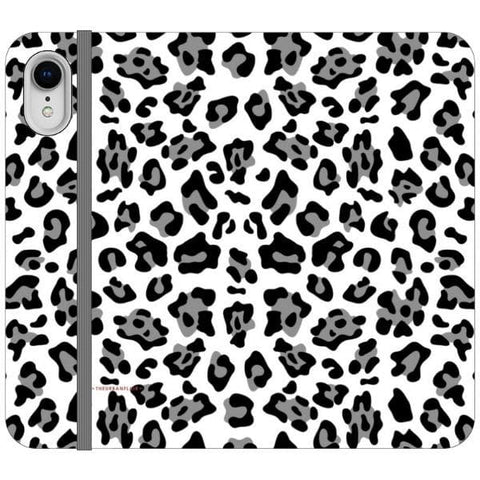 iPhone XR Black and White Animal Print Wallet Phone Case - The Urban Flair