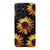 Black Sunflower Tough Phone Case Galaxy S21 Ultra Satin [Semi-Matte] exclusively offered by The Urban Flair
