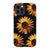 iPhone 12 Pro Gloss (High Sheen) Black Sunflower Tough Phone Case - The Urban Flair