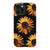 iPhone 12 Pro Max Satin (Semi-Matte) Black Sunflower Tough Phone Case - The Urban Flair