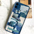 Blue Abstract Scraps Collage Clear Phone Case iPhone 12 Pro Max by The Urban Flair (Blue Abstract Scraps Collage Phone Case For iPhone 12 11 Pro Max XR XS X 7 8 Plus SE 2020 With Aesthetic Butterfly Design The Urban Flair Feat)