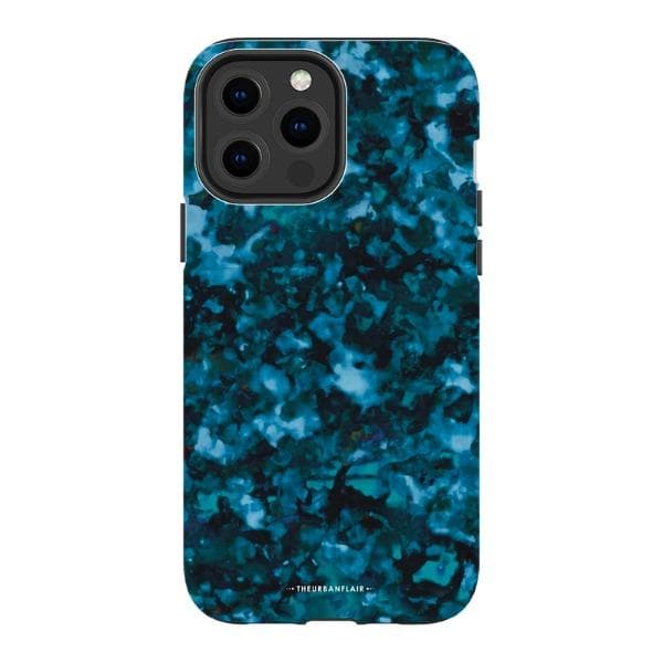 Blue Tortoise Shell Print Tough Phone Case for Apple iPhone 13 (&– The Urban Flair Blue Tortoise Shell Print Tough Phone Case for Apple iPhone 13 (&– The Urban Flair