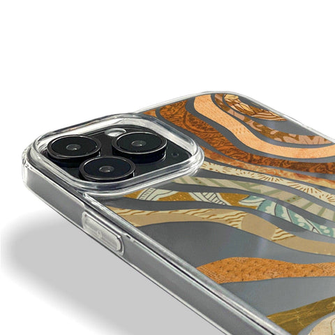 Boho Abstract Lines Clear Phone Case For iPhone 13 Pro Max 12 Mini XR 7 8 SE 2022 & Samsung Galaxy S21 Ultra Cover With Aesthetic Design Feat