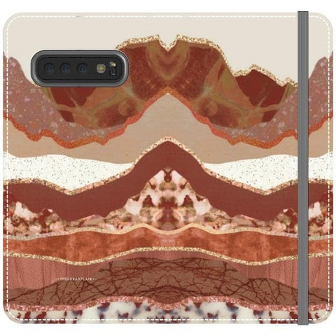 Galaxy S10 Plus Boho Brick Layers Wallet Phone Case - The Urban Flair