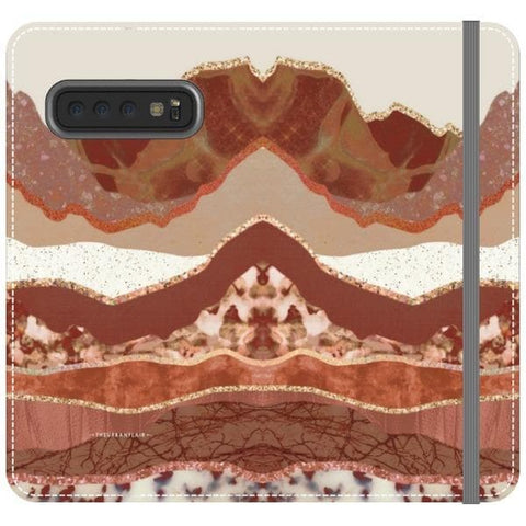 Galaxy S10 Boho Brick Layers Wallet Phone Case - The Urban Flair
