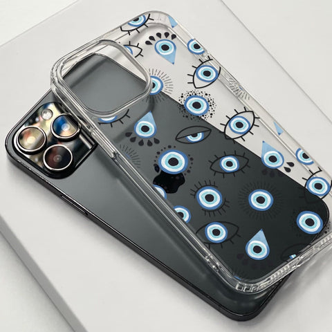 Boho Evil Eyes Clear Case For iPhone 13 Pro Max 12 Mini 11 Pro XR 7 8 Plus SE 2022 Phone Case With Aesthetic Design Galaxy S22 Ultra Feat