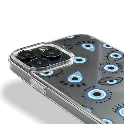 Boho Evil Eyes Clear Case For iPhone 13 Pro Max 12 Mini 11 Pro XR 7 8 Plus SE 2022 Phone Case With Aesthetic Design Galaxy S22 Ultra Feat