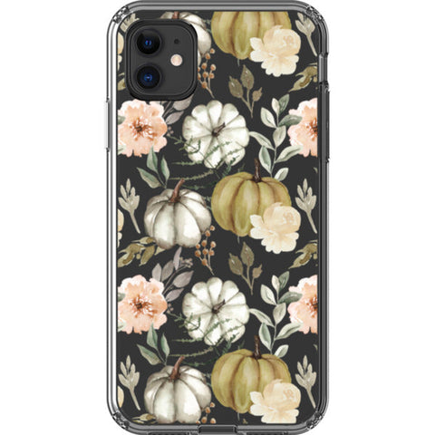 Boho Fall Pumpkins Clear Phone Case