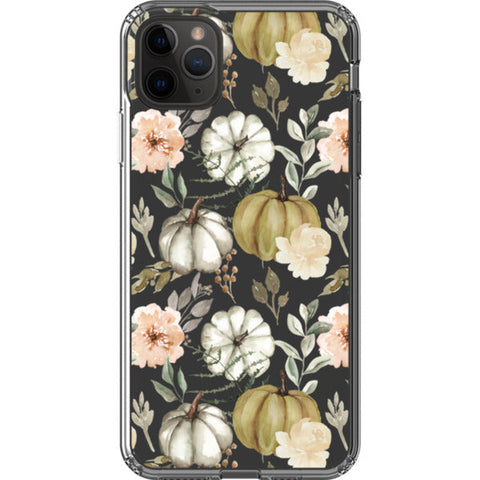 Boho Fall Pumpkins Clear Phone Case