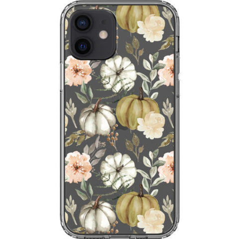 Boho Fall Pumpkins Clear Phone Case
