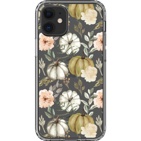 Boho Fall Pumpkins Clear Phone Case