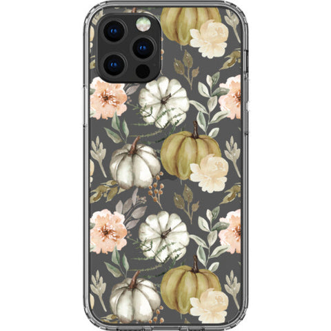 Boho Fall Pumpkins Clear Phone Case