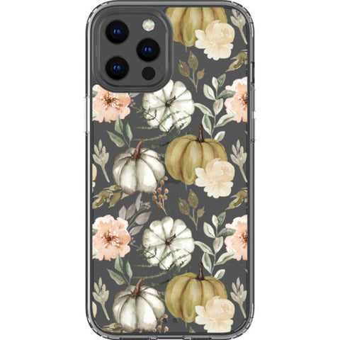 Boho Fall Pumpkins Clear Phone Case