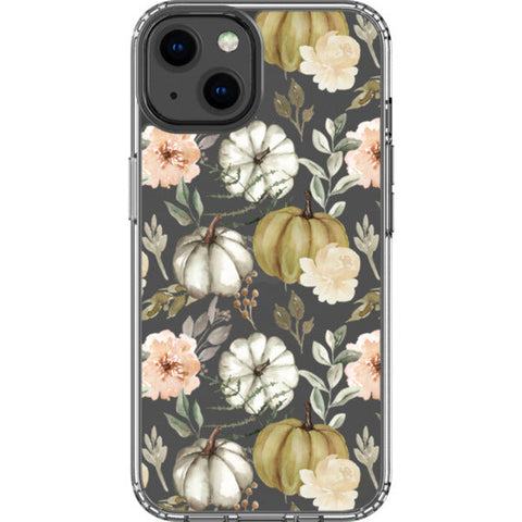 Boho Fall Pumpkins Clear Phone Case
