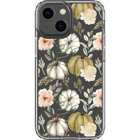 Boho Fall Pumpkins Clear Phone Case