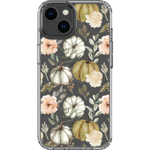 Boho Fall Pumpkins Clear Phone Case