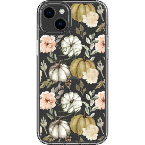 Boho Fall Pumpkins Clear Phone Case