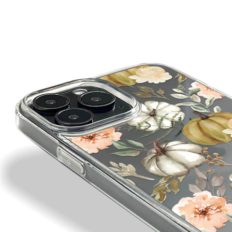 Boho Fall Pumpkins Phone Case For iPhone 14 Plus 13 12 Mini XR 7 8 SE Clear Cover With Cute Autumn Halloween Design Galaxy S22 Ultra Feat