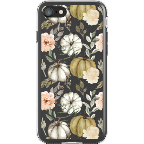 Boho Fall Pumpkins Clear Phone Case