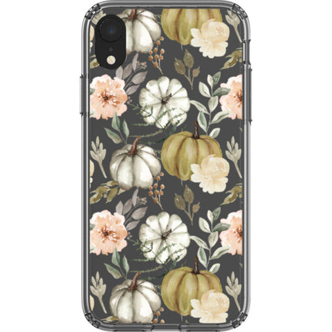 Boho Fall Pumpkins Clear Phone Case