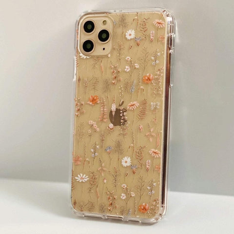 Boho Fall Wild Flower Clear Phone Case iPhone 12 Pro Max by The Urban Flair (Feat)