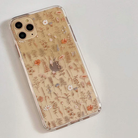 Boho Fall Wild Flower Clear Phone Case iPhone 12 Pro Max by The Urban Flair (Feat)