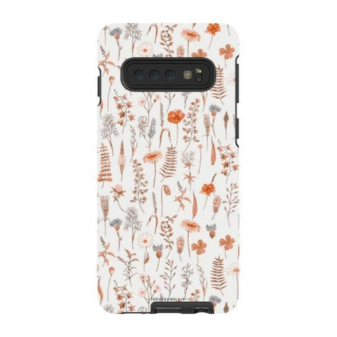 Galaxy S10 Satin (Semi-Matte) Boho Wildflowers Tough Phone Case - The Urban Flair
