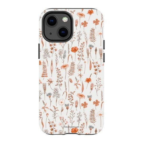 iPhone 13 Mini Satin (Semi-Matte) Boho Wildflowers Tough Phone Case - The Urban Flair