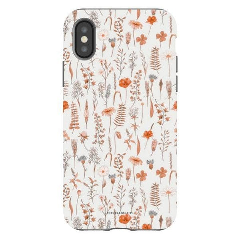 iPhone X/XS Satin (Semi-Matte) Boho Wildflowers Tough Phone Case - The Urban Flair