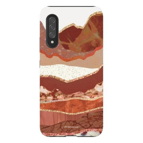 Galaxy A90 5G Satin (Semi-Matte) Brick Abstract Layered Mountains Print Tough Phone Case - The Urban Flair