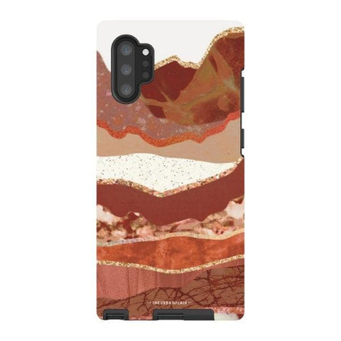 Galaxy Note 10 Plus Gloss (High Sheen) Brick Abstract Layered Mountains Print Tough Phone Case - The Urban Flair