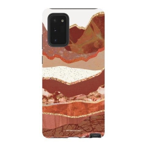 Galaxy Note 20 Gloss (High Sheen) Brick Abstract Layered Mountains Print Tough Phone Case - The Urban Flair