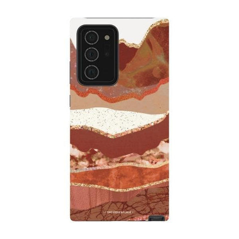 Galaxy Note 20 Ultra Satin (Semi-Matte) Brick Abstract Layered Mountains Print Tough Phone Case - The Urban Flair
