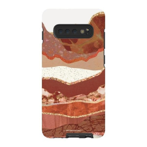 Galaxy S10 Plus Gloss (High Sheen) Brick Abstract Layered Mountains Print Tough Phone Case - The Urban Flair