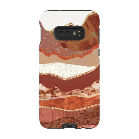 Galaxy S10e Satin (Semi-Matte) Brick Abstract Layered Mountains Print Tough Phone Case - The Urban Flair